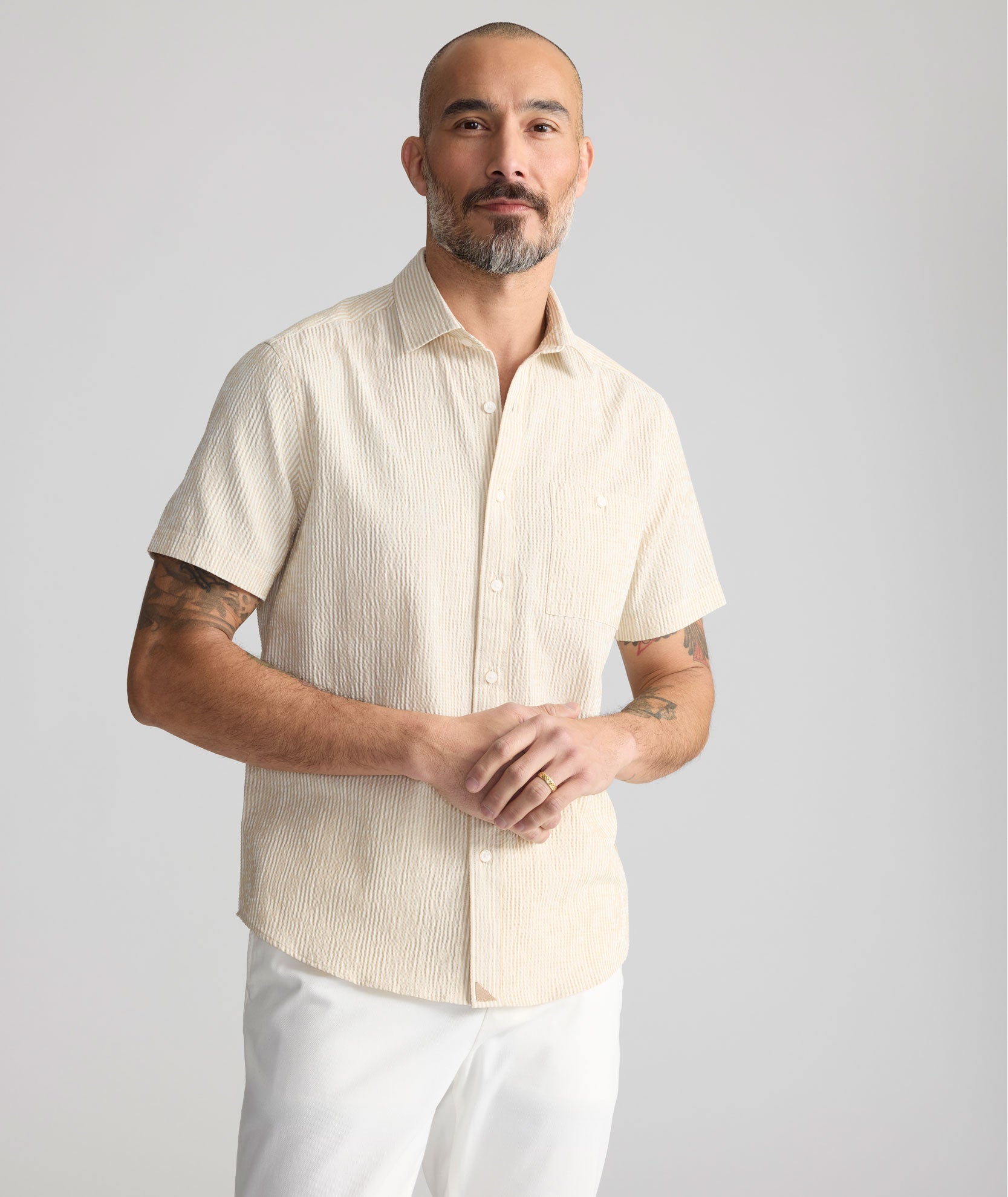 Performance Seersucker Short-Sleeve Shirt